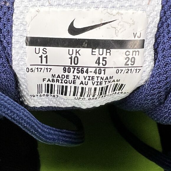 Nike Zoom Rival‎ S 9 Men's 11 Cleats w/Spikes Navy White 907564 401 Racing Shoes - Picture 16 of 17